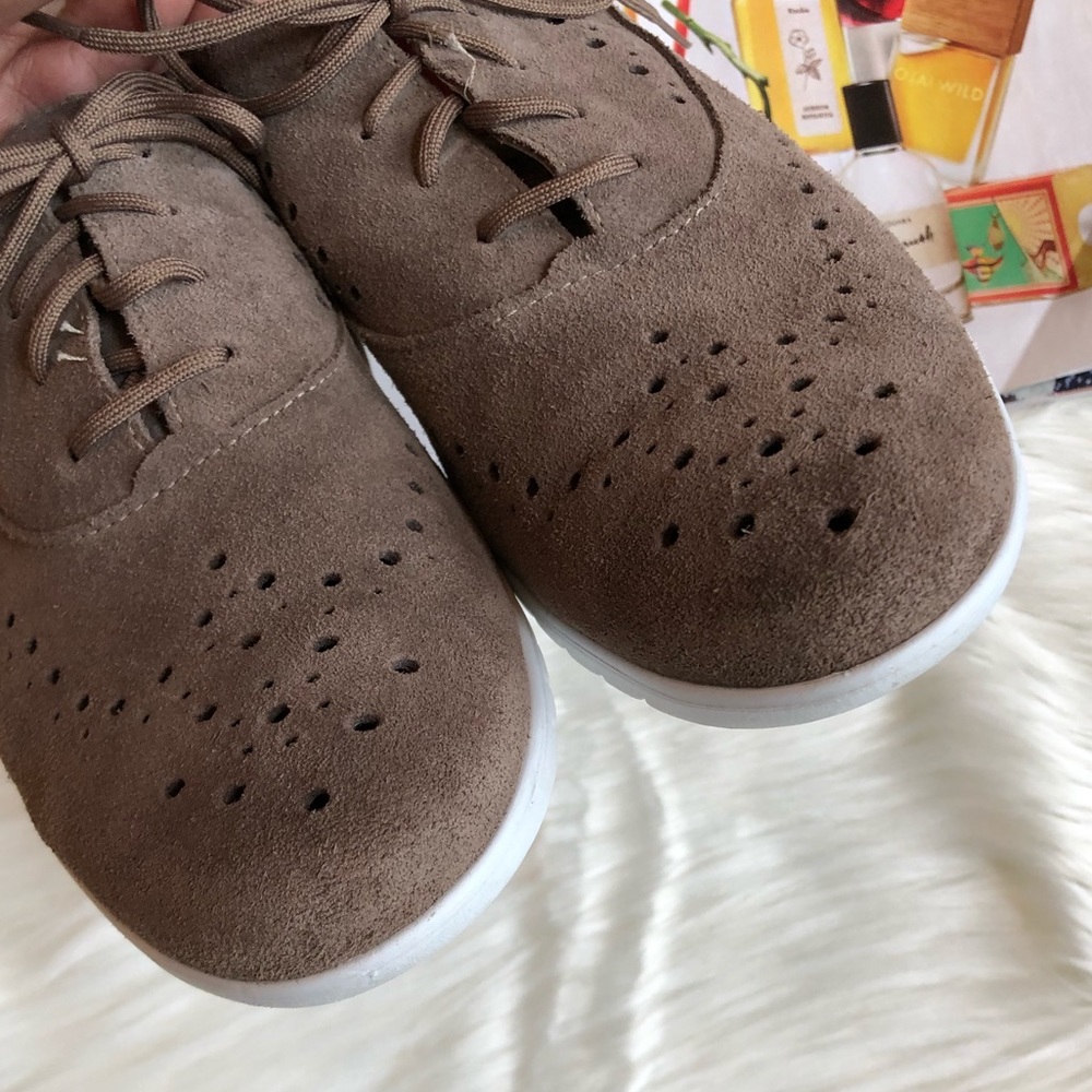 Munro American Taupe Suede Sneakers - Picture 2 of 8
